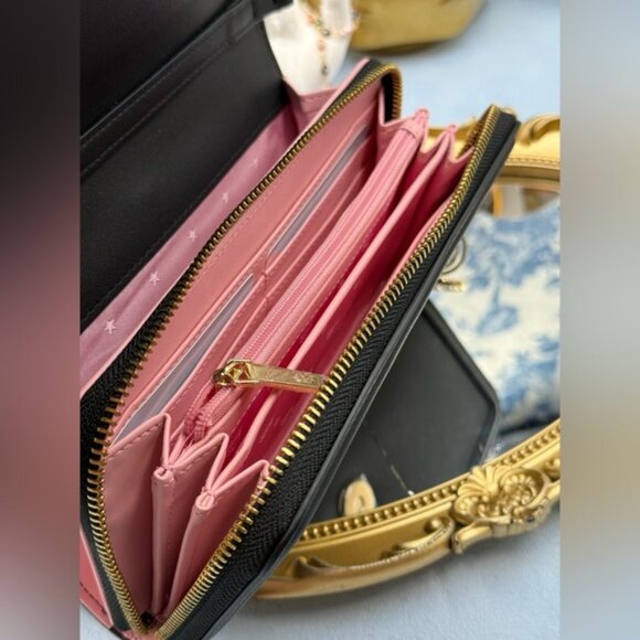 🆕 CHIARA FERRAGNI 🧿 NIB Studded Eyelike Motif Wallet on Chain Link - Black - Picture 12 of 15